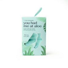 Load image into Gallery viewer, Lemon Lavender You Had Me At Aloe Super Soft Spa Socks
