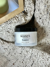 Load image into Gallery viewer, Naked Body Cream nestled in a soft, cream-colored textured blanket beside a gold tray.
