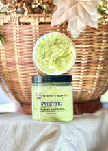Load image into Gallery viewer, Sweet Fig foaming body scrub displayed with warm fall décor.
