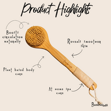 Load image into Gallery viewer, Vegan Bamboo Exfoliating Dry Brush