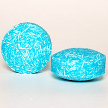 Load image into Gallery viewer, two round blue shampoo pucks
