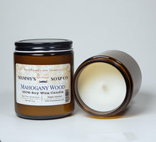 Load image into Gallery viewer, Mahogany Wood Soy Candle