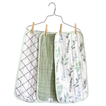 Load image into Gallery viewer, Organic Premium Burp Cloths - Sage