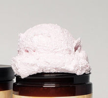 Load image into Gallery viewer, Black Velvet Foaming Body Scrub is a sweet and herbaceous blend of peach, coconut, wild berry, bergamot, and strawberry with notes of jasmine, rose, and violet with soft notes of musk.