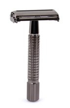 Load image into Gallery viewer, gun metal butterfly safety razor in full view