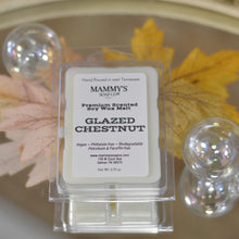 Load image into Gallery viewer, 6 cavity uncolored glazed chestnut soy wax melt or wax tart