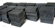Load image into Gallery viewer, 14 stacks of 4 jet black soap bars on white background