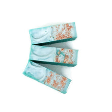 Load image into Gallery viewer, top view of 3 turquoise soap bars
