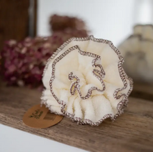 Load image into Gallery viewer, Bamboo Bath/ Shower Pouf