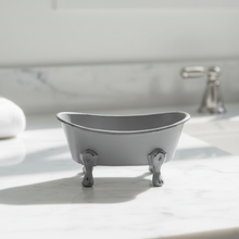 Load image into Gallery viewer, gray bathtub soap dish on marble bathroom sink
