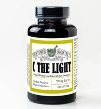 Load image into Gallery viewer, Vitamin supplement bottle labeled 'C The Light' on a white background
