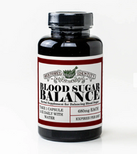 Load image into Gallery viewer, Bottle of 'Blood Sugar Balance' herbal supplement with a label on a white background
