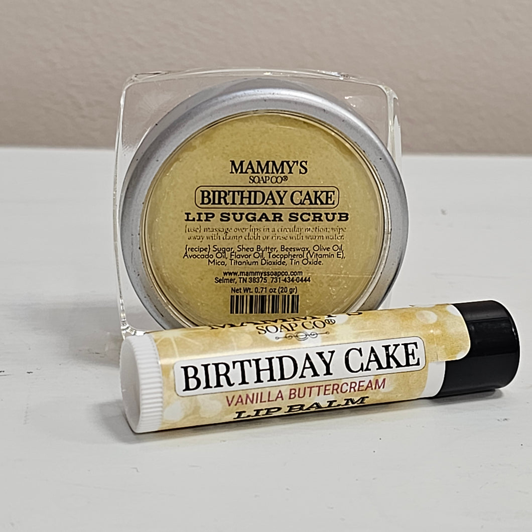 Birthday Cake Lip Balm/Lip Sugar Scrub Duo