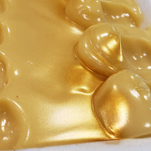 Load image into Gallery viewer, Freshly made handmade soap sprayed with shiny gold mica
